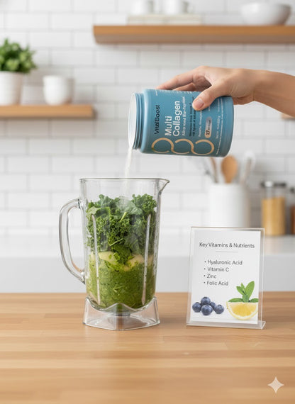 VitalBoost Multi Collagen Advanced Bio-Peptides - Unflavored Powder, 61 Servings