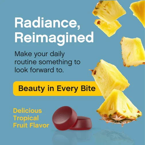 VitalBoost Multi Collagen Bio-Peptides Gummies - Delicious Tropical Fruit Flavor, 60 Count