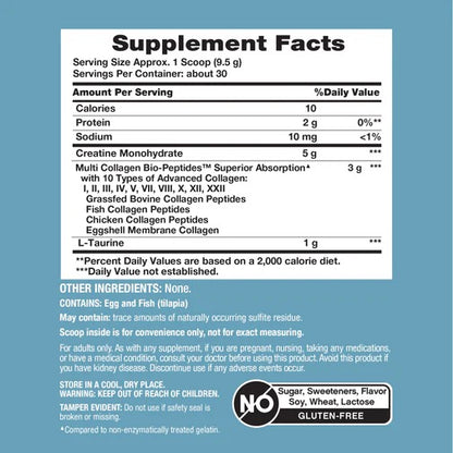 VitalBoost Creatine+ Multi Collagen - Performance & Strength Formula, 30 Servings